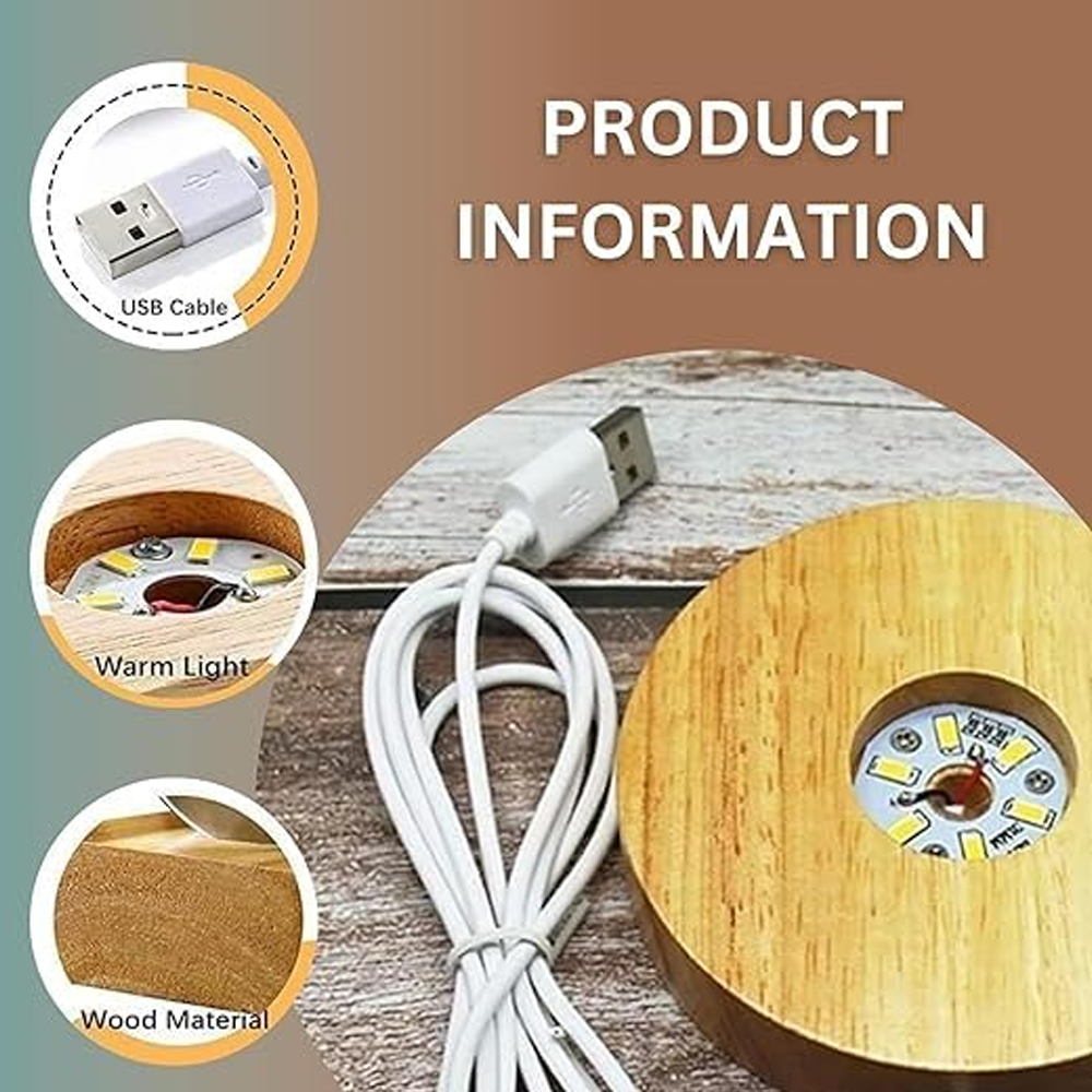 3D Crystal Glass Shiva Night Lamp