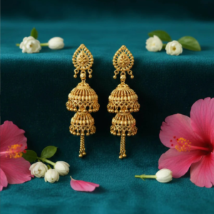Gold Plated Jhumka Earrings