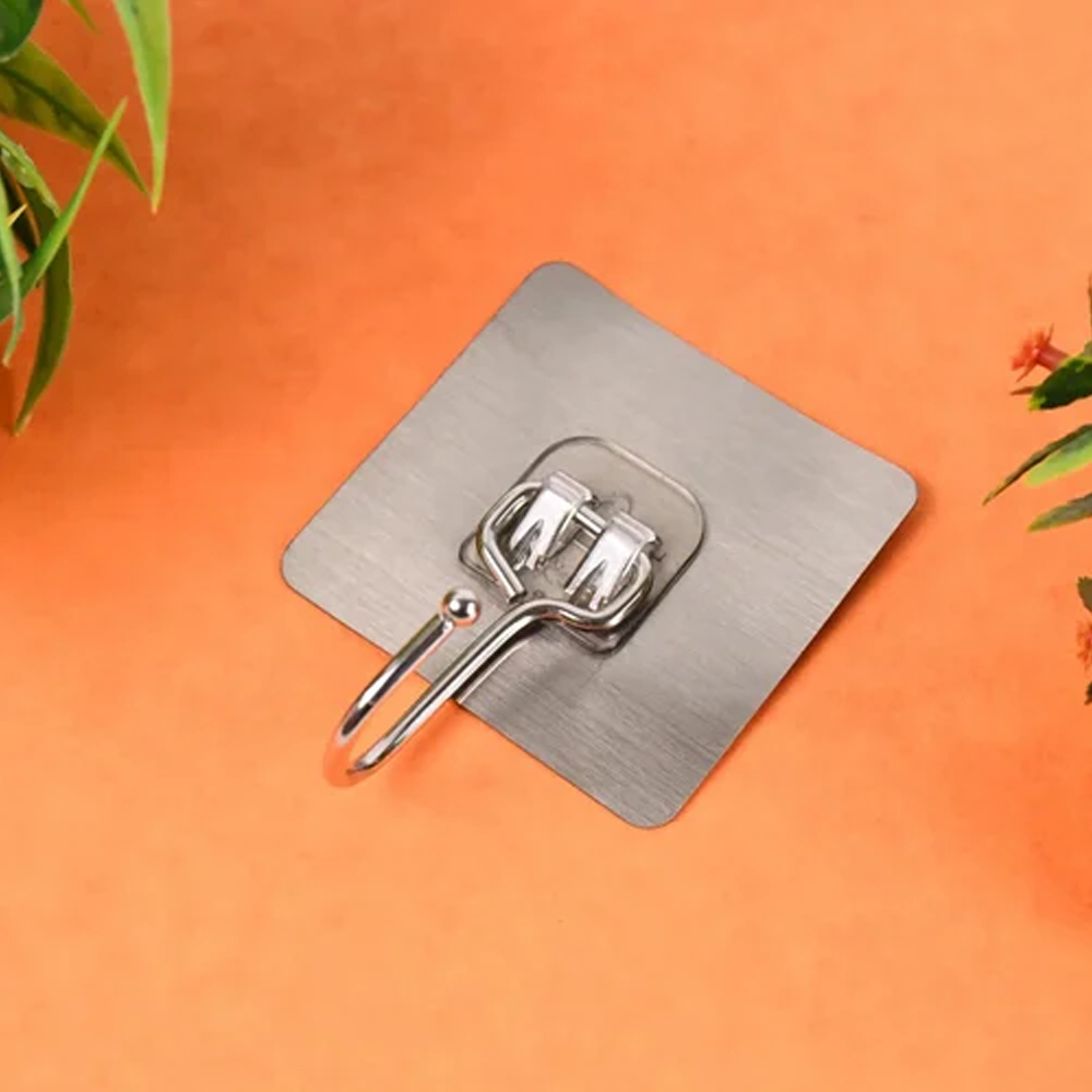 Large Stainless Steel Self Adhesive Wall Hooks 5Pcs.