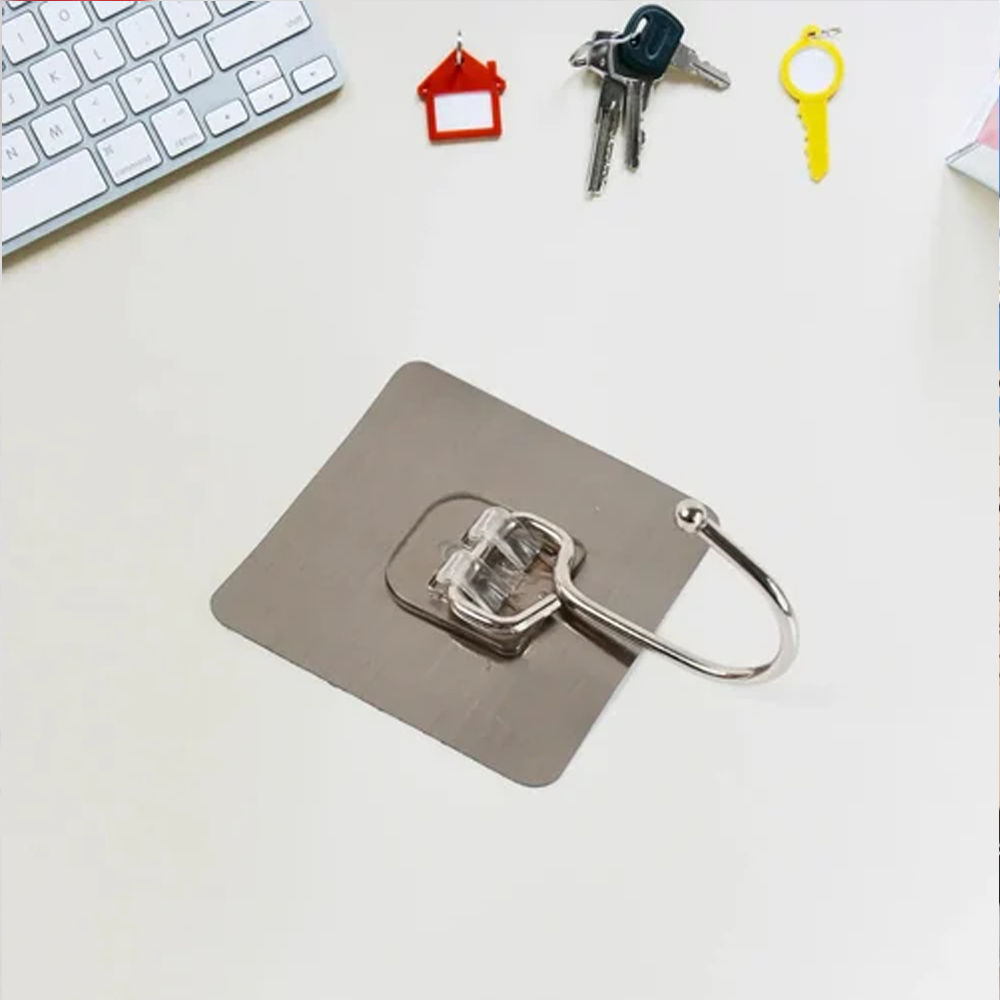 Large Stainless Steel Self Adhesive Wall Hooks 5Pcs.